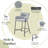Nebil Fabric Counter Stool