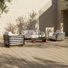 4 Pieces Aluminum Outdoor Patio Sofa Seating Group With 8.7'' Seat Cushions