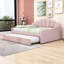 Full Velvet Upholstered Daybed with Trundle-582127516