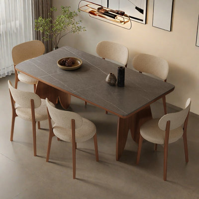 Petit ensemble de table à repas rectangulaire simple et moderne