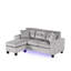 Canapé modulaire réversible en velours gris l 74 po Sorrento