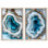 «Godeed Geode Eyes Set», ensemble de décorations murales à motif d'osier par Art Remedy, cadre blond, 36 x 54