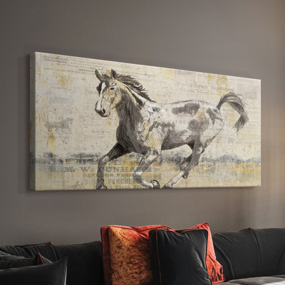 Golden Stallion II - toile tendue avec châssis - prête à être accrochée