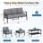 Outdoor Furniture Set with Cushions, 7-Person All-Weather Metal Frame Patio Furniture Set, 6-Piece Outdoor Patio Set with Ergonomic Back Support-2081856444