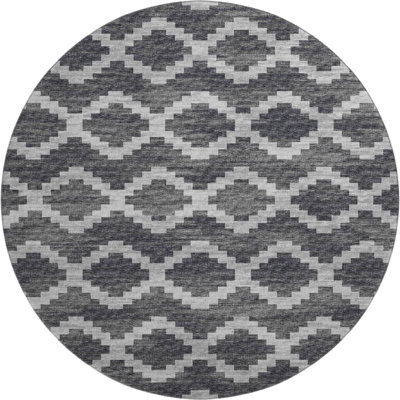 Premium Machine Washable Vaseem AMF115 Grey Rug