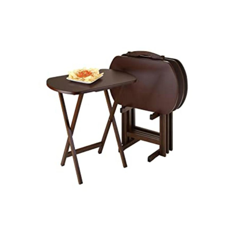 Folding Dining Table Pemberly Row Transitional Solid Wood Tray