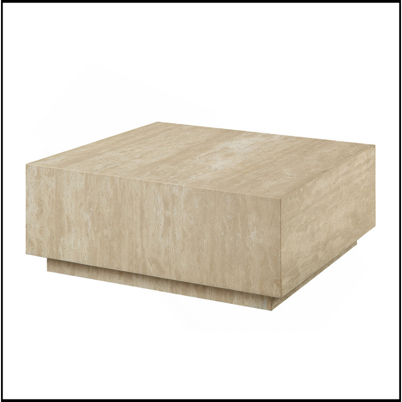 Beige Travertine Coffee Table