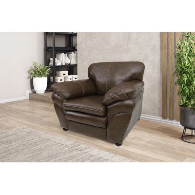 44" Wide Genuine Leather Armchair