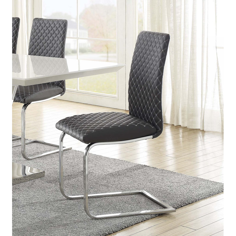 Ensemble de 2 chaises d'appoint en similicuir