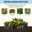 Lit de jardin surélevé galvanisé robuste, 6 x 3 x 1 pi, boîte à fleurs en métal pour légumes et fleurs, résistant à la rouille, facile à assembler