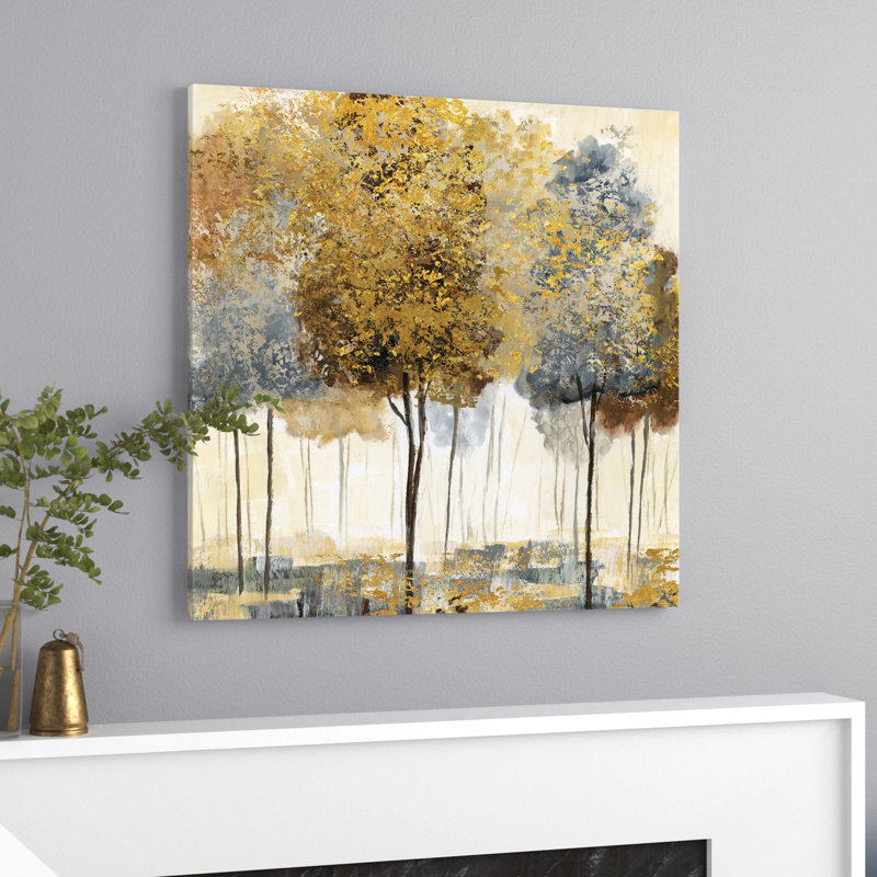 Metallic Forest I - Wrapped Canvas Print, 93.98 cm H x 93.98 cm W x 1.91 cm D, Wrapped Canvas