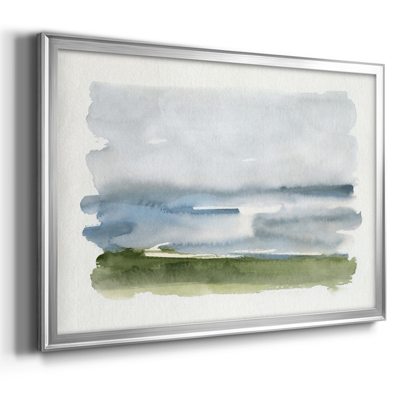 Toile tendue encadrée Coastline Splash II, Argent, H 30 po x l 44 po x P 1,5 po