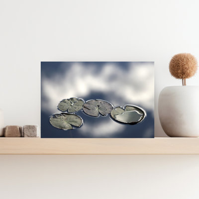 Contemporary Art Minimalist Peaceful Serene Lily Landscape Nature Wall Art - Wrapped Canvas Print