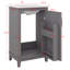 Meuble-lavabo de 20 po avec lavabo en céramique, armoire de salle de bain avec supports de rangement et porte à fermeture en douceur, meuble-lavabo étroit-747915131
