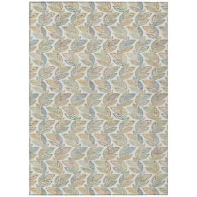 Machine Washable Indoor/Outdoor Chantille ACN2557 Botanical Rug