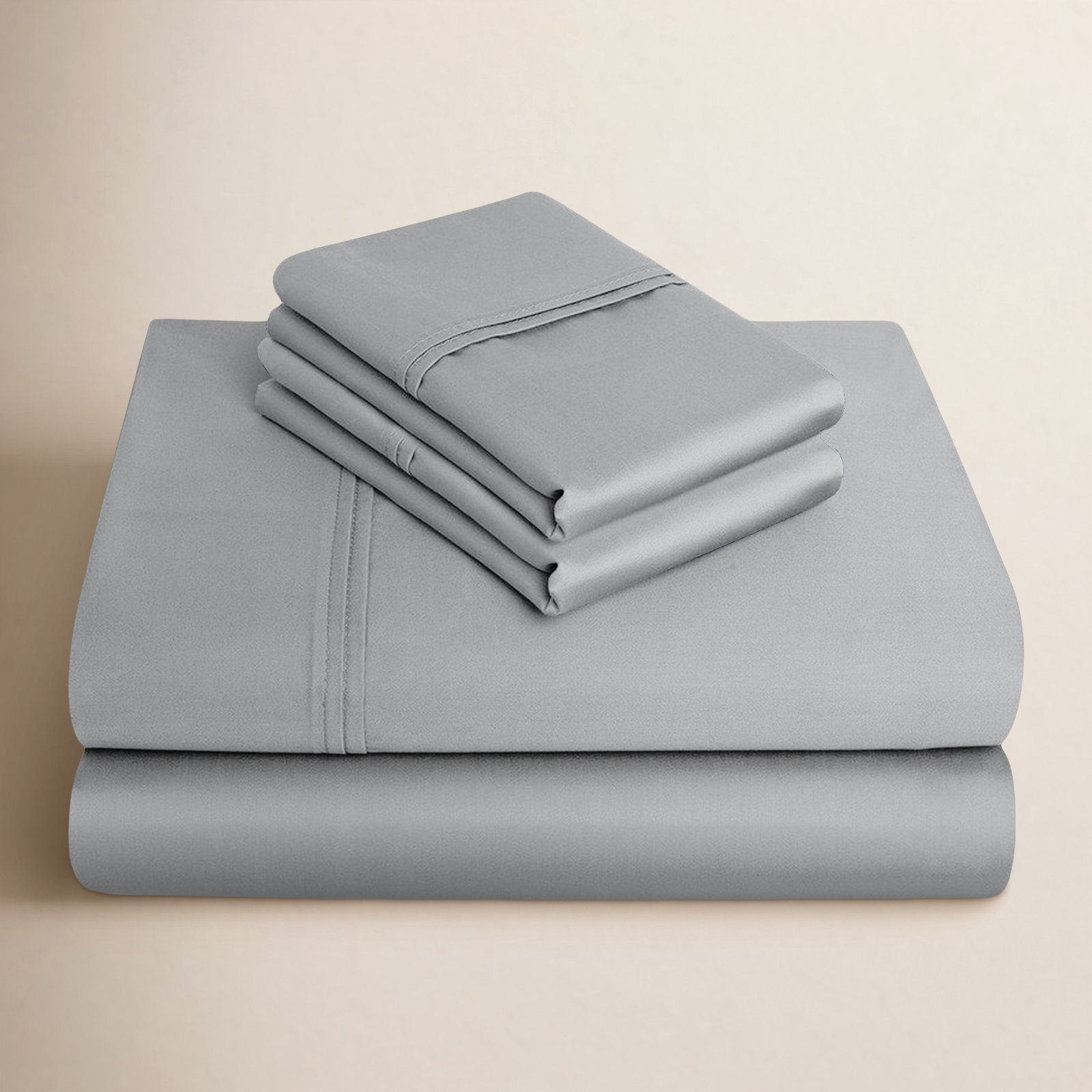 Kal Cotton Sheet Set, Gray, Twin