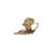 Mouse-on-Leaf Cast Metal Taper Holder Antique
