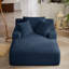 Très grande chaise longue d'intérieur, canapé rembourré en velours côtelé moderne, aucun assemblage requis, canapé-lit confortable pour le salon, le bureau-130596841
