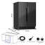 24-Inch Dual Zone Beverage Refrigerator - Versatile Cooler for Built-in or Freestanding Use - Foam Door Design, Adjustable Shelves, LED Lighting, and Two Included Handle Styles in Sleek Black Finish