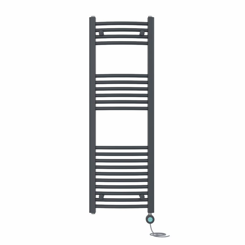 Curved Towel Rail Heated Towel Rails, Anthracite, 120" H x 40" W x 4.5" D