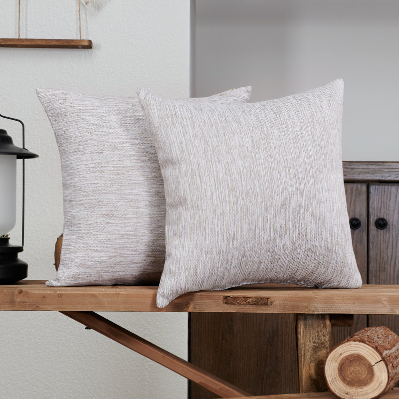 Housse de coussin Linen, 18 po x 18 po, Lin clair