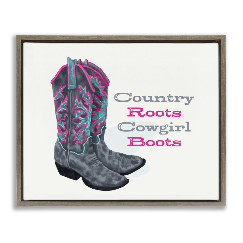 «Country Roots», art mural encadré flottant par Lucca Sheppard, Cadre flottant orme Montalcino, H 17 po x l 21 po