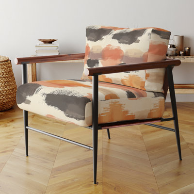 Fauteuil d'appoint abstrait - Fauteuil orange chaleureux Horizon