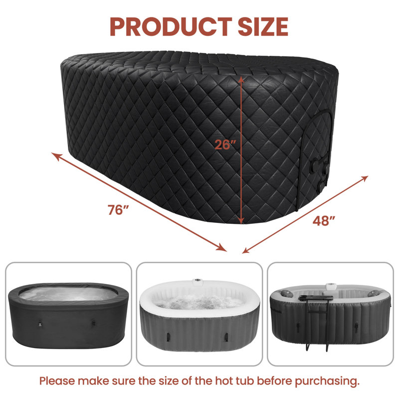 Couverture de spa ovale pour 2 personnes, 2 personnes, Ovale