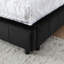 Lit double en velours pour lit double - confortable et idéal pour le décor de la chambre à coucher, revêtement noir, matériau approprié
