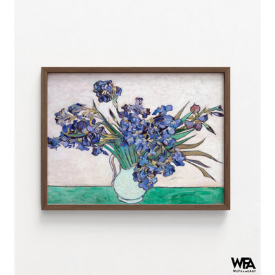 Iris par Vincent Van Gogh, reproduction encadrée de peinture à l'huile Van Gogh, décoration murale florale, Art mural nature, impression de fleurs de Van Gogh, art mural encadré