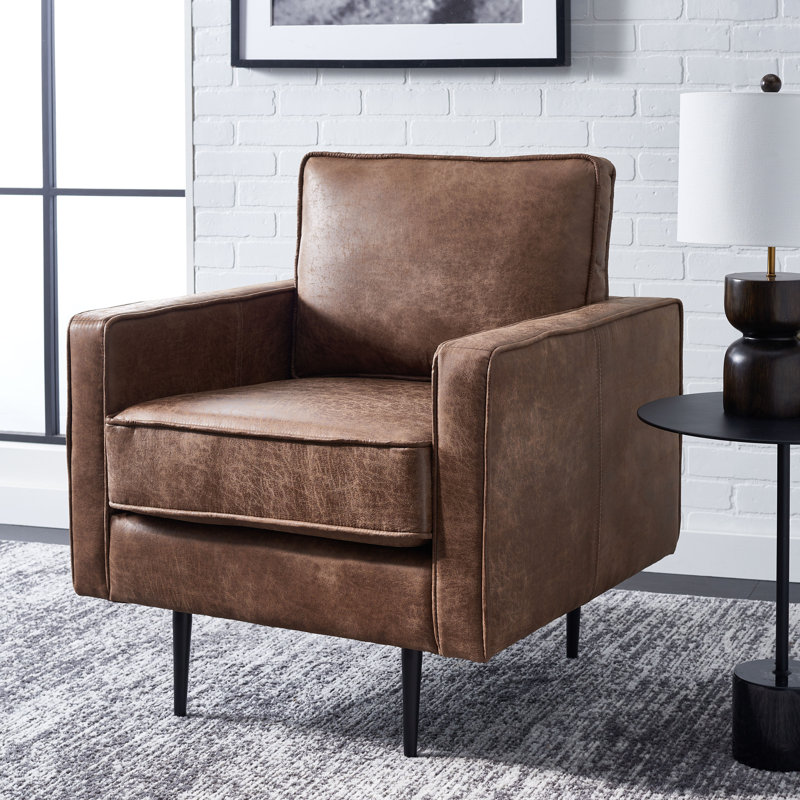 Fauteuil en polyester de 30,7 cm de large Fenske, Noir