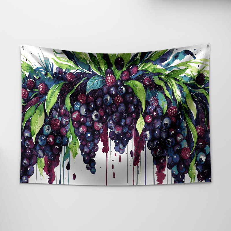 Tapisserie murale «Fruit Acai Berry», 88 po x 104 po