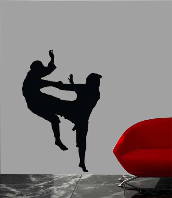 Martial Arts Non-Wall Damaging Wall Decal, 48" H x 31" W