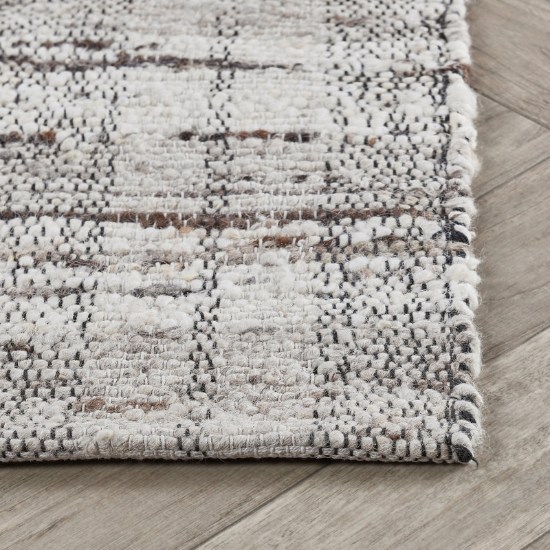 Perth Abstract Area Rug in Ivory, Rectangle 5' x 8'