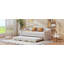 Lit de jour simple tapissier avec couchette en forme de vague-603076074