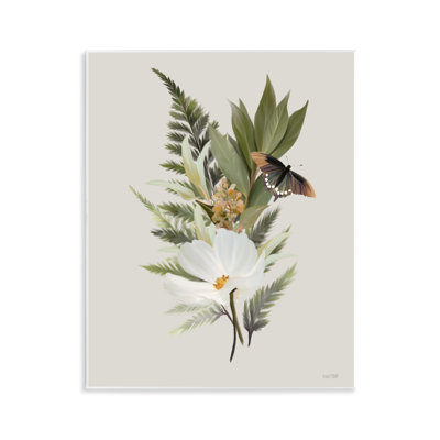 Plaque murale brins de fleurs et papillons, design par House Fenway