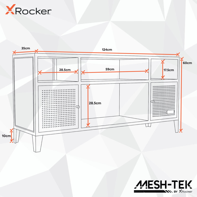 X Rocker Mesh-Tek Media Gaming Unit - Tv Unit - Blue