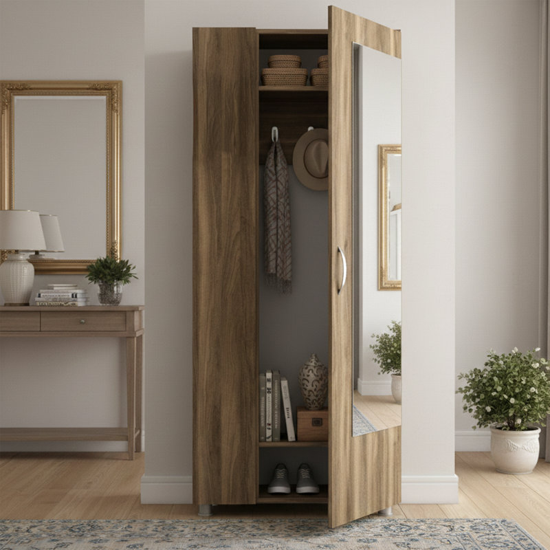 Aurelia Modern Entryway Hall Tree with Mirror