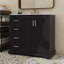 Meuble-lavabo moderne de 36 pouces avec lavabo en céramique, porte à fermeture en douceur, tablette réglable et 3 tiroirs-861448982-861448980