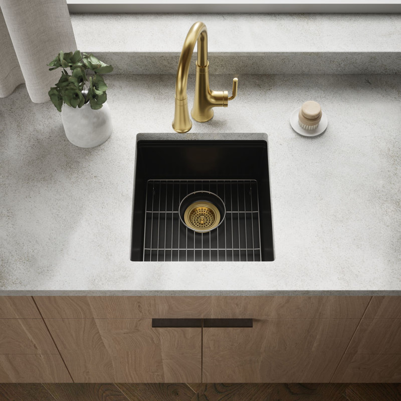 Billings Undermount Bar Sink, Matte Black