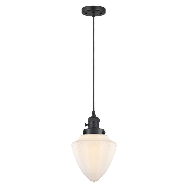 Franklin Restoration - Kymeshia - Mini-luminaire suspendu à cordon de 7 po - Interrupteur marche / arrêt - Ampoule DEL