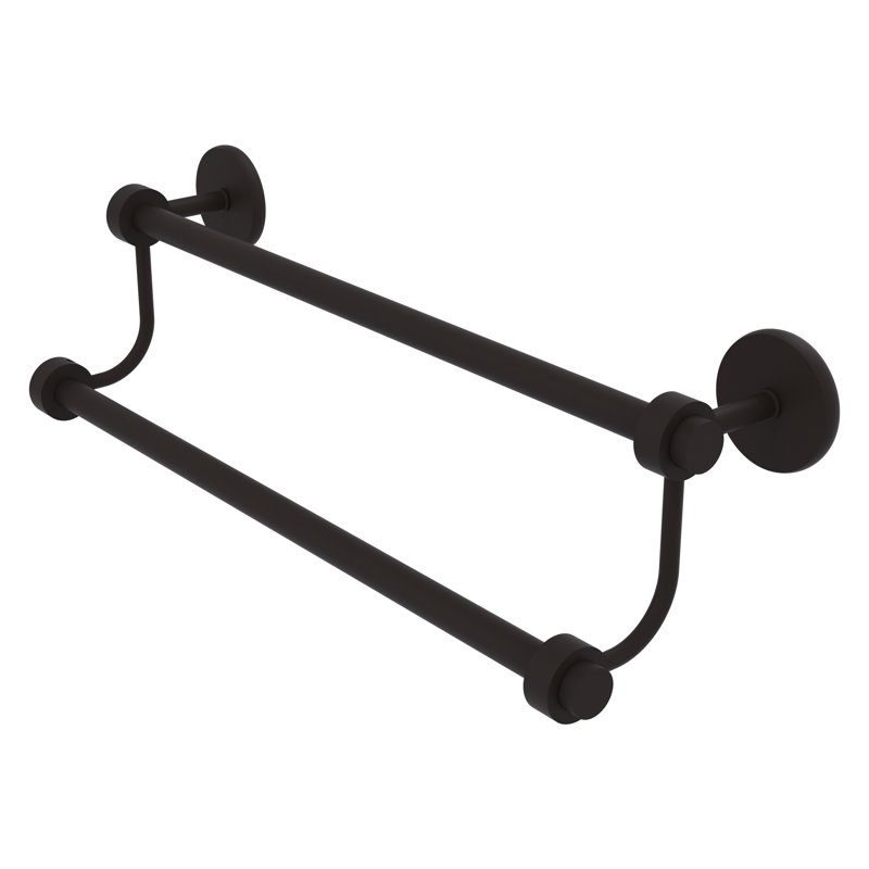 Double barre à serviettes murale, 36 po, Bronze huilé