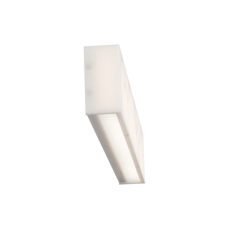 Museo White Faux Alabaster LED Bath Bar