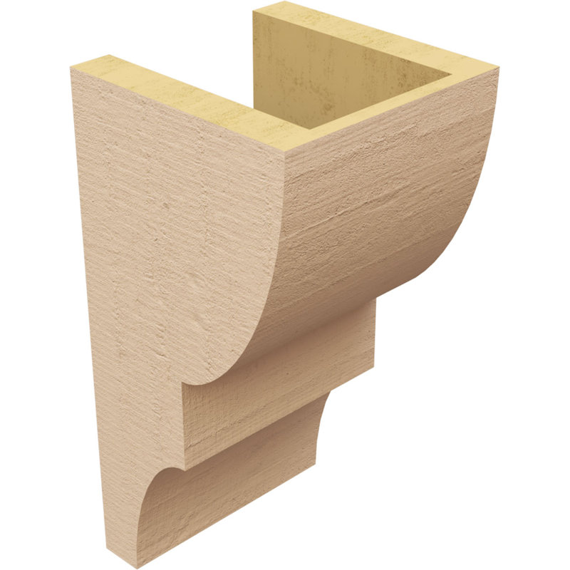Bois de cèdre brut Ridgewood, Corbeau apprêté Ridgewood, H 12 po x l 6 po x P 6 po