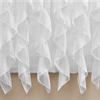Fulda Semi Sheer Curtain Single Panel, White, 50" W x 96" L
