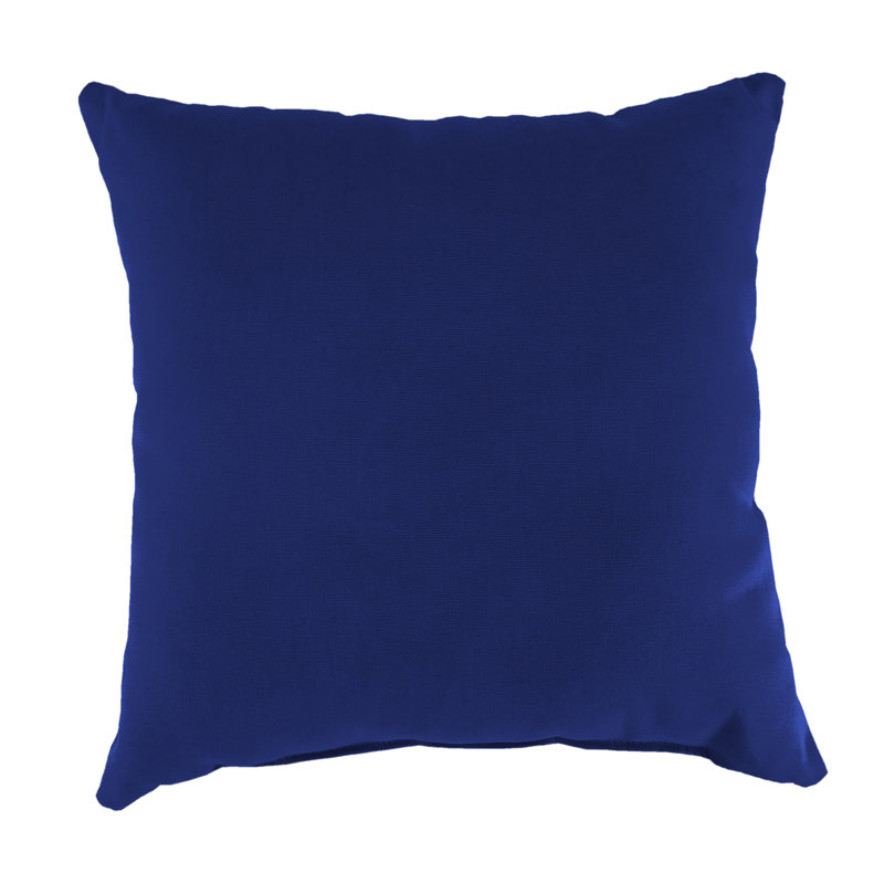 16" x 16" Outdoor Throw Pillow, Veranda Cobalt, Solid Color
