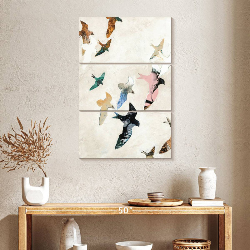 Brampt oiseaux abstraits II, H 38 po x l 24 po