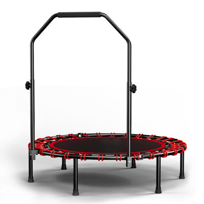 Trampoline pliable YC de 40 pouces avec poignée - Élastique de qualité supérieure - Noir