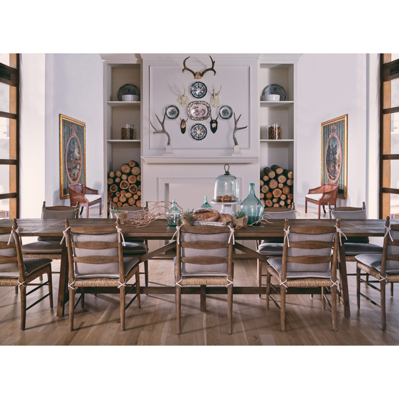 Sidereal Solid Oak Dining Table, Stripped Brown Chestnut