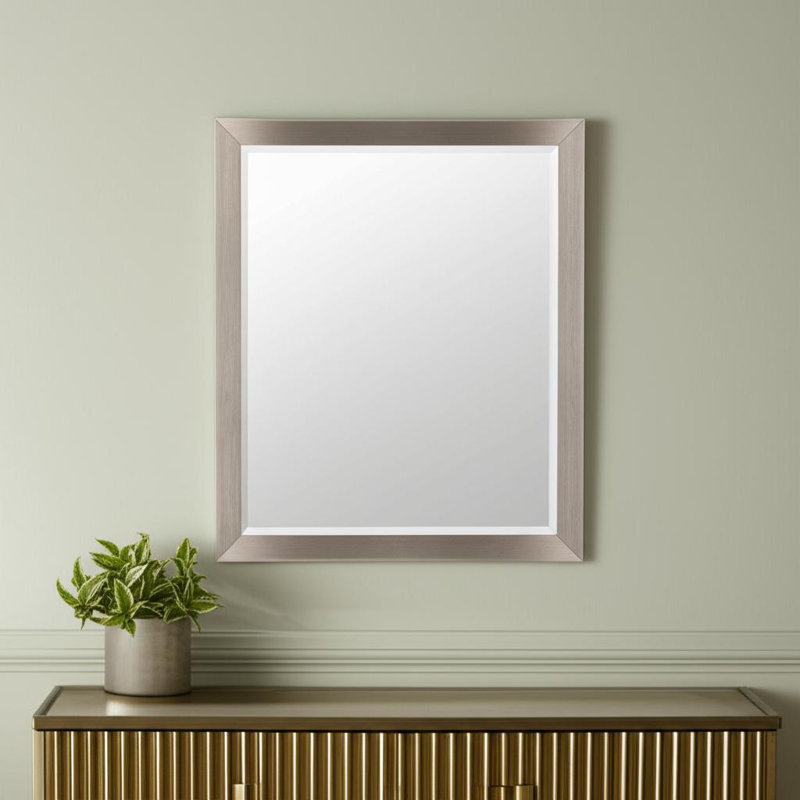 30" Silver Accent Mirror, 30" x 24"